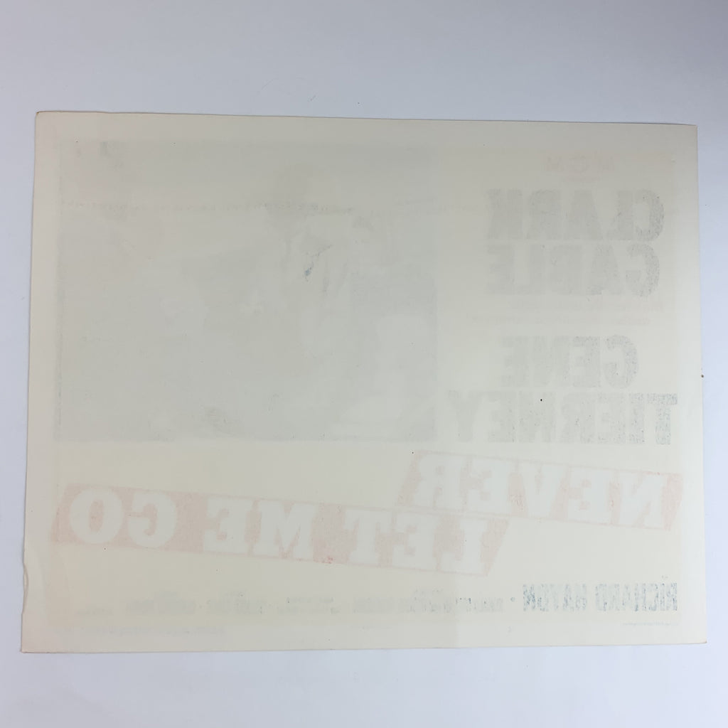 Vintage 1953 MGM Never Let me Go Clark Gable Gene Tierney #2 Lobby Card