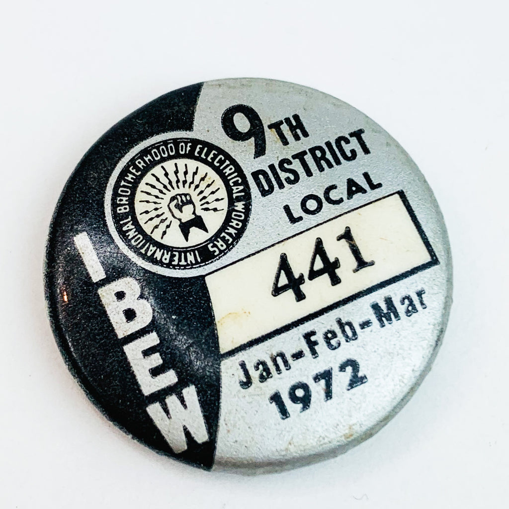 IBEW 9th District Local 441 Vintage Button Pin
