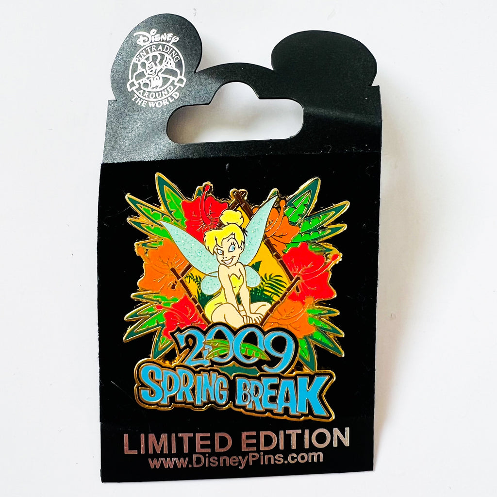 Disney Spring Break 2009 Tinkerbell Sitting On Flowers Limited Release Pin