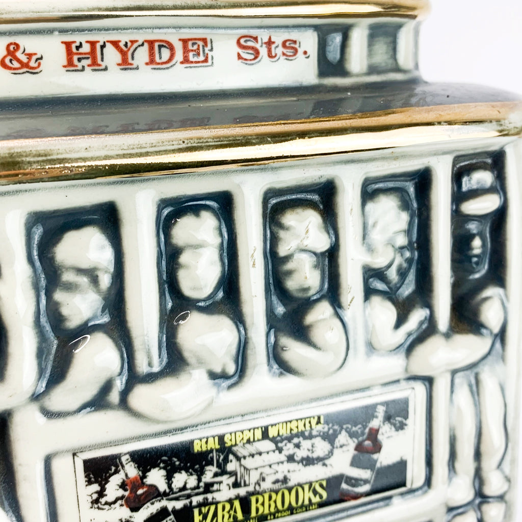 Vintage 1968 Ezra Brooks Whiskey Ceramic Decanter