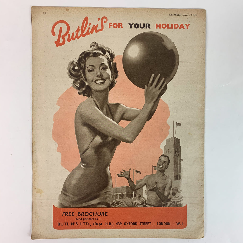 Vintage Picturegoer 1953 January 24th Magazine Esther Williams Movie Actress