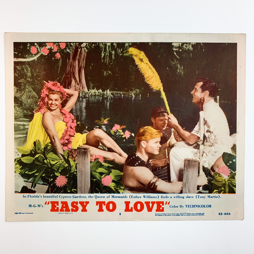 1953 MGM Easy To Love Esther Williams Tony Martin Technicolor Movie Lobby Card