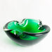 Vintage Murano Mid Century Green Glass Ashtray