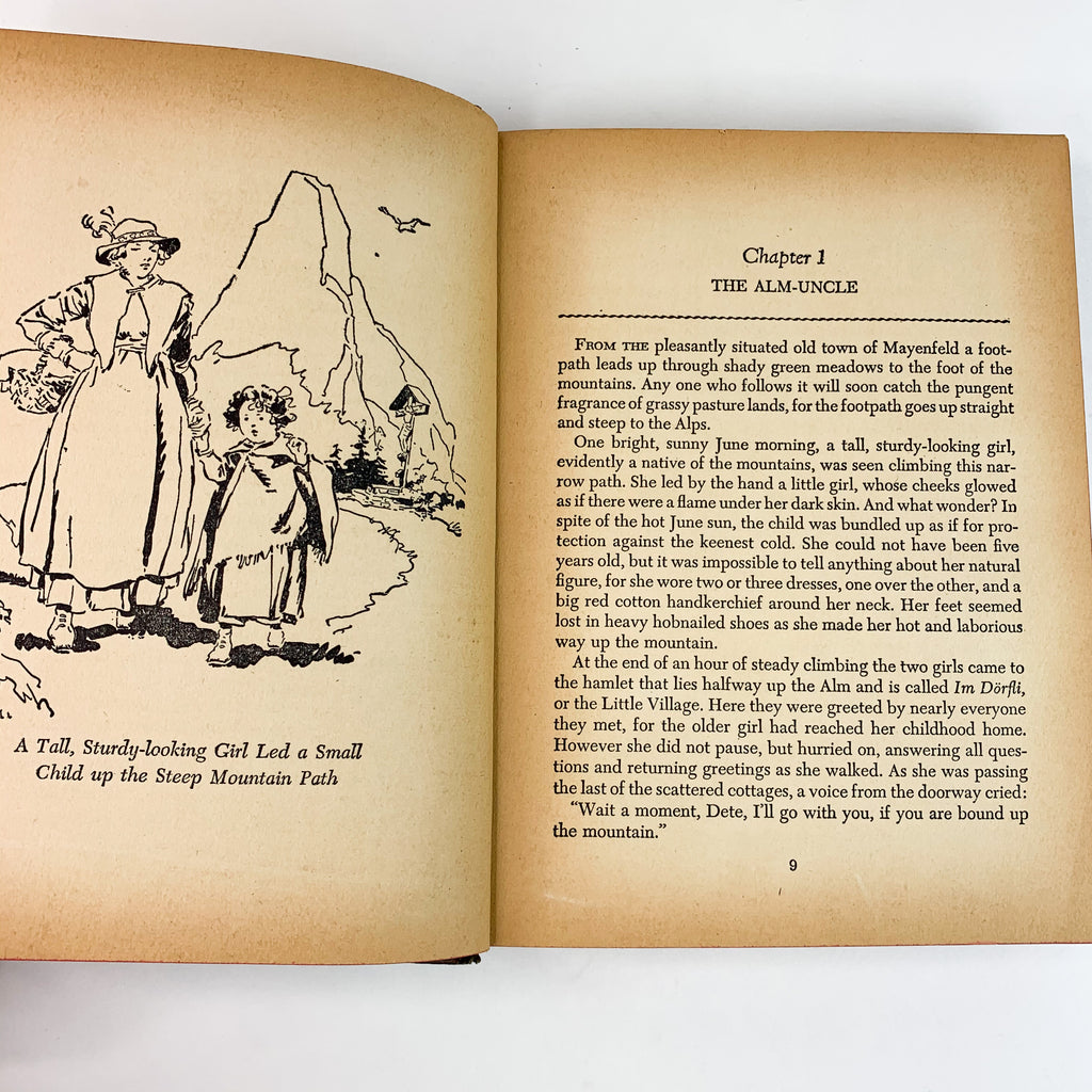 Heidi By Johanna Spyri Hardcover Antique Book 1944