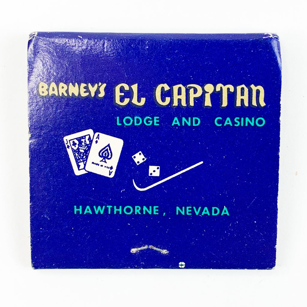 Barney's El Capitan Lodge and Casino Hawthorne Nevada Matchbook