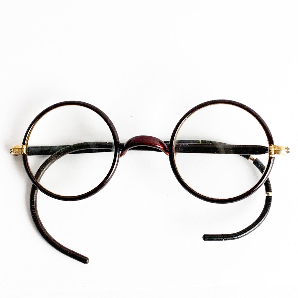 Vintage Antique Shuron Round Lens Wired Eyeglasses