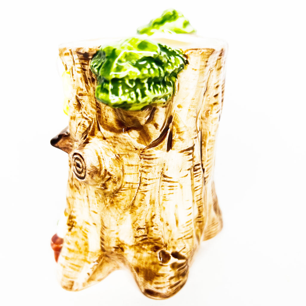 Vintage Disney Japan Winnie the Pooh at Rabbit's House Ceramic Pencil Holder Jar