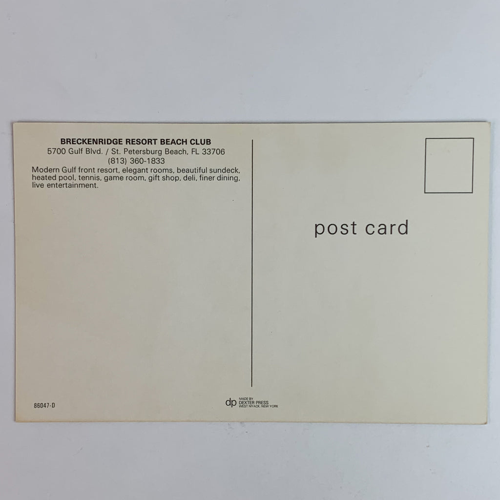 Breckenridge Resort Beach Club St. Petersburg Beach Florida FL Postcard