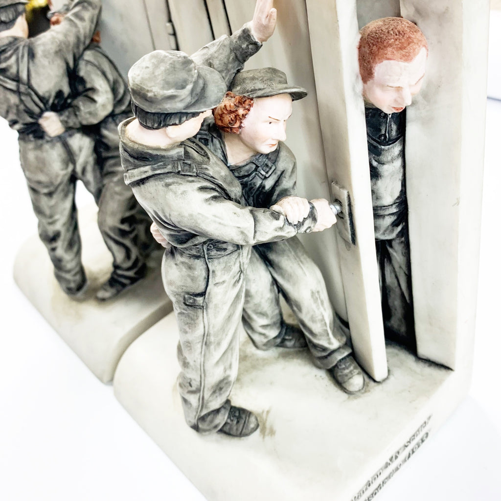 Three Stooges Figural “ Pardon My Scotch” Bookends