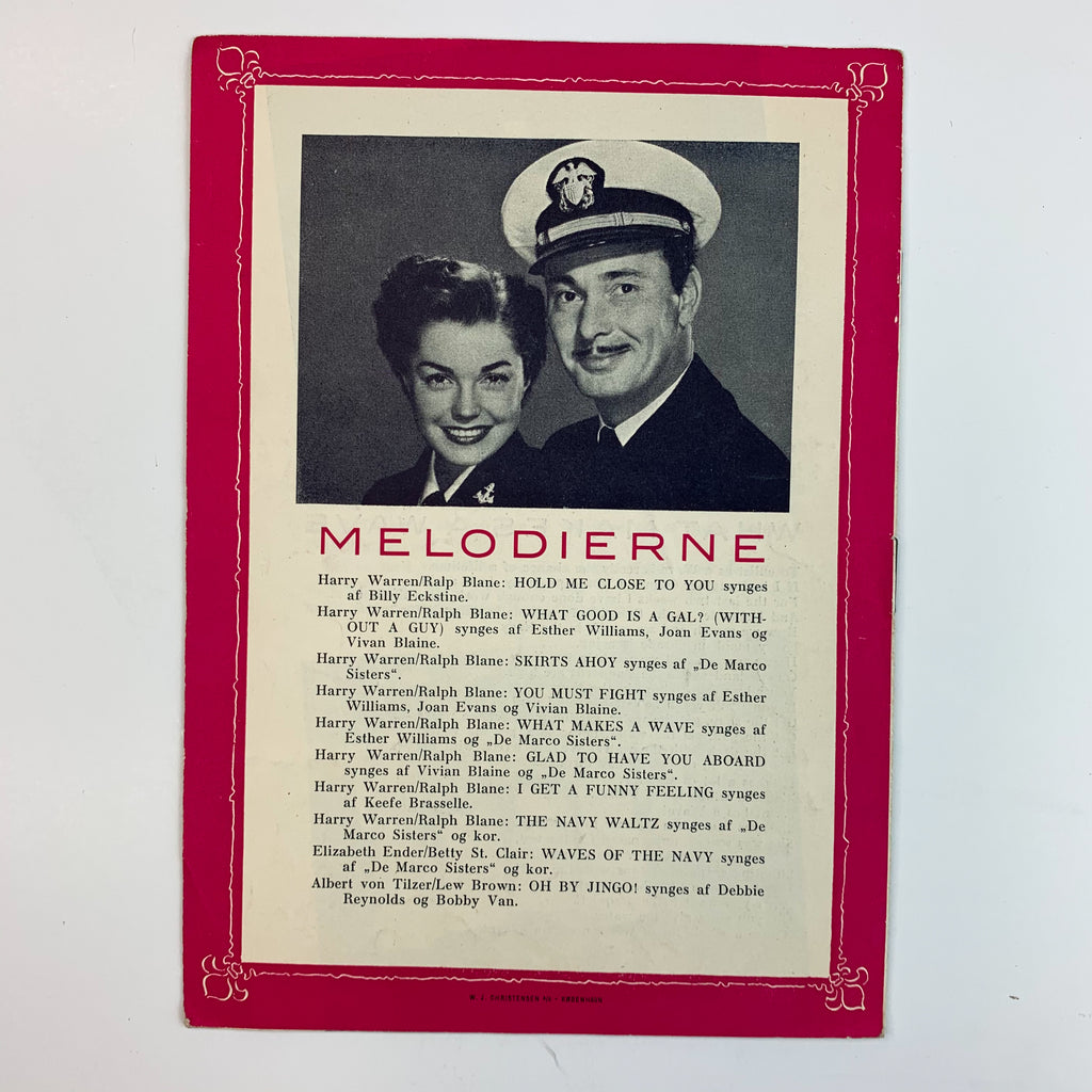 Piger Ohoj Esther Williams Technicolor Danish Souvenir Movie Program