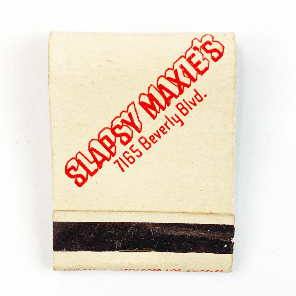 SLAPSY MAXIE'S Hollywood California Matchbook
