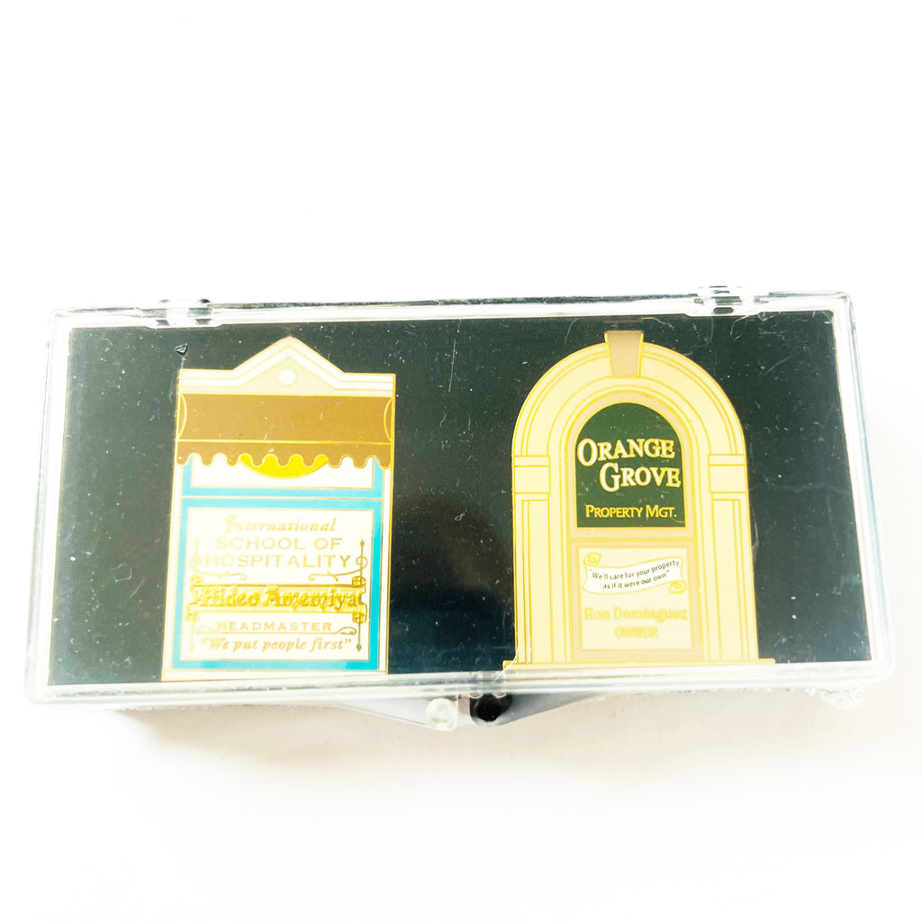 Disney Pin Set Disneyland Cast Member Main Street Orange Grove Windows New Factory Sealed