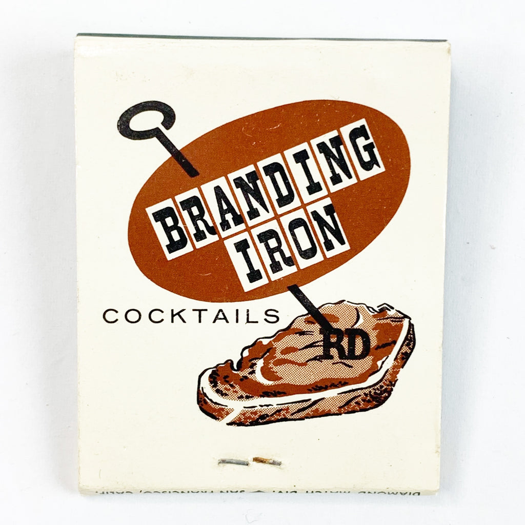 Vintage Matchbook Ray Douglas' Pine Cone Branding Iron Rd Merced, California