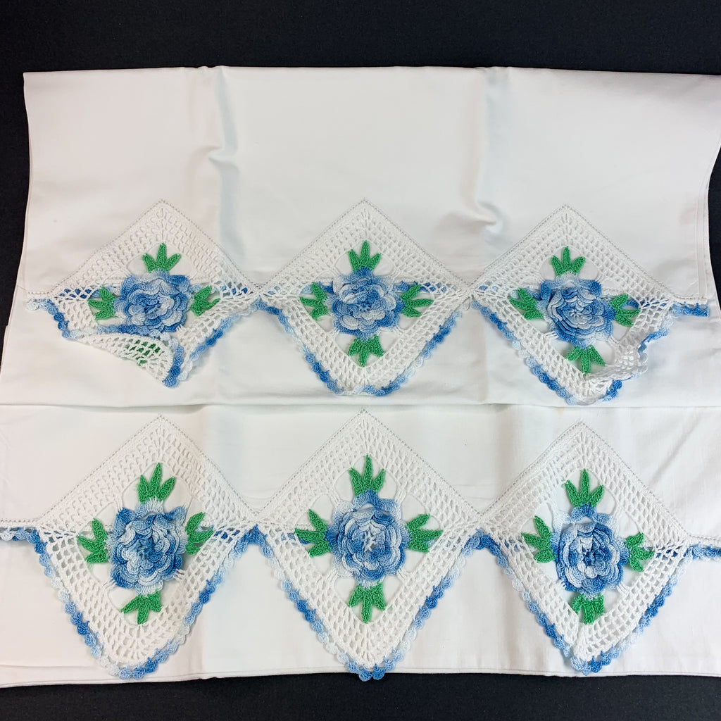 Vintage Crochet Pillow Cases
