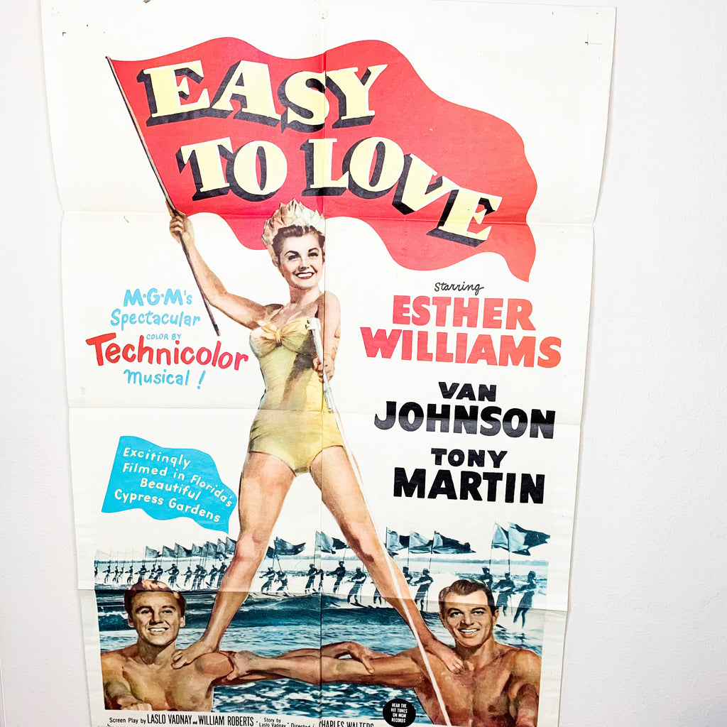 Easy To Love 1950 Esther Willams MGM Technicolor Musical Litho Movie Poster