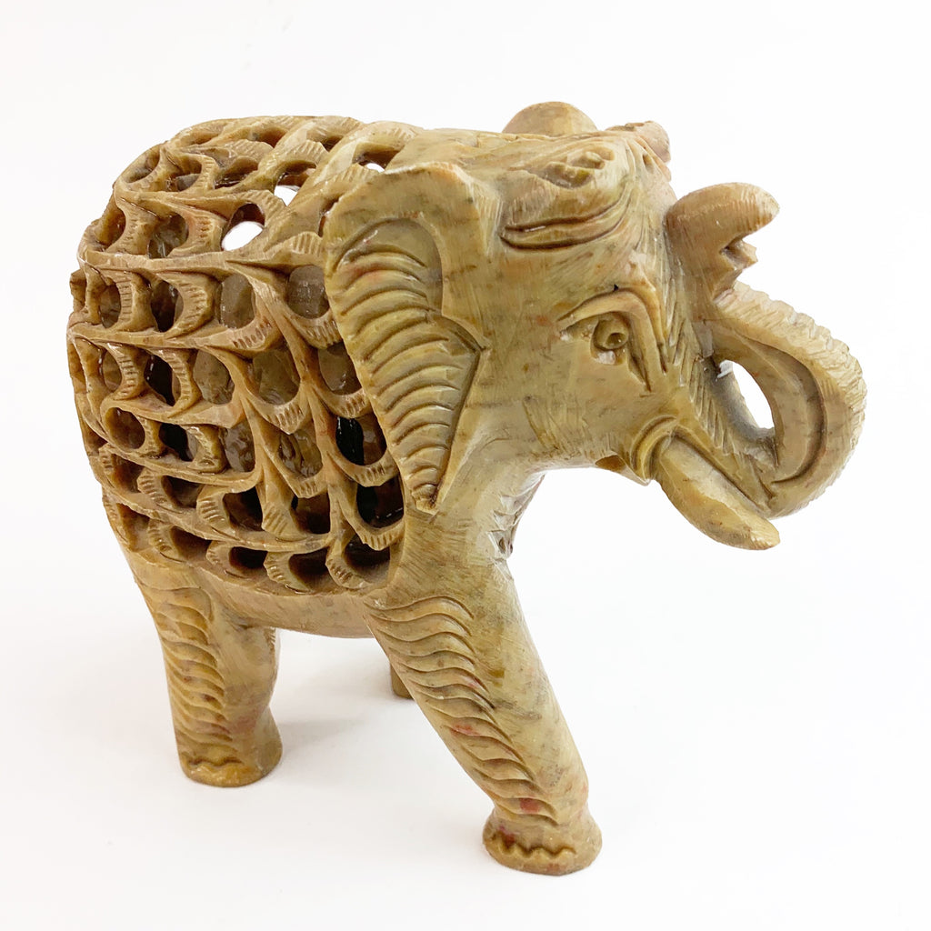 Marble Elephant Hand Carved Natural Stone
