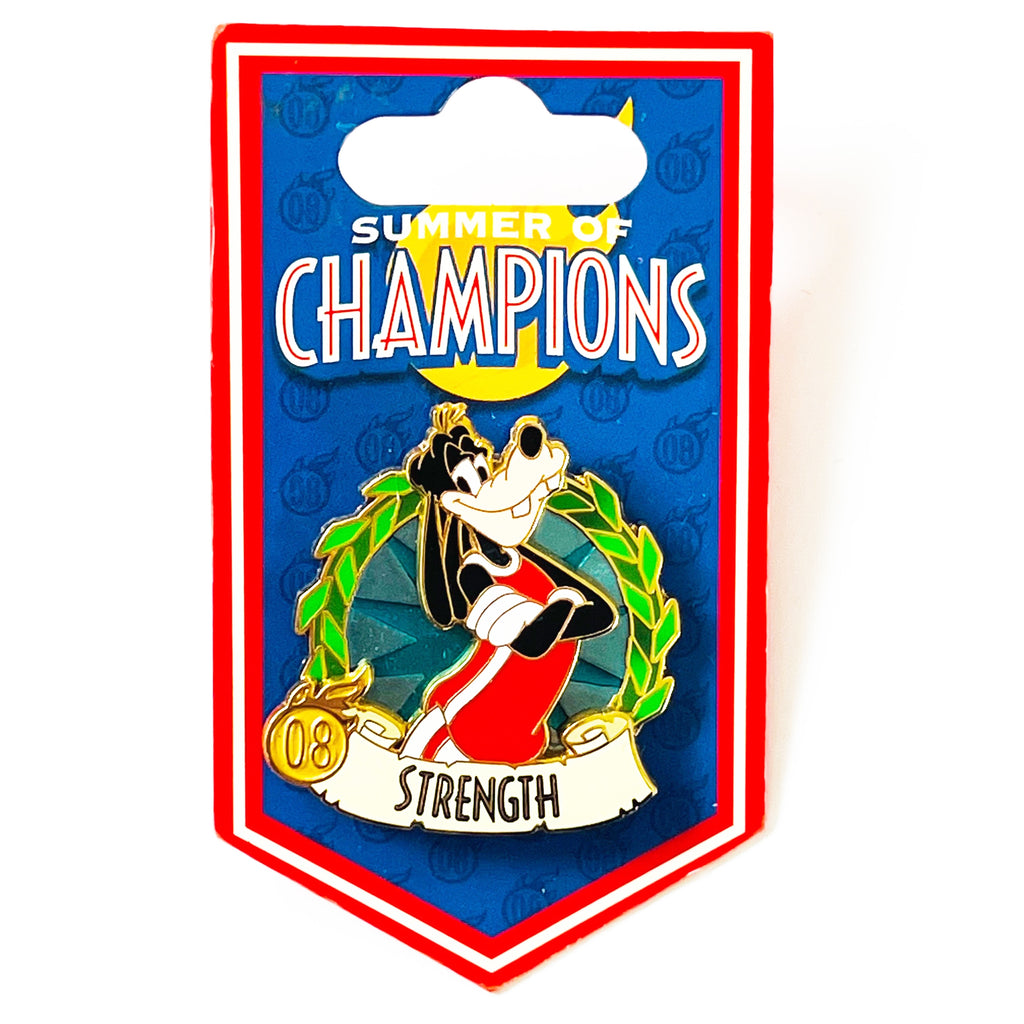 Disney Summer Of Champions Goofy Strength Medal Prize Pin