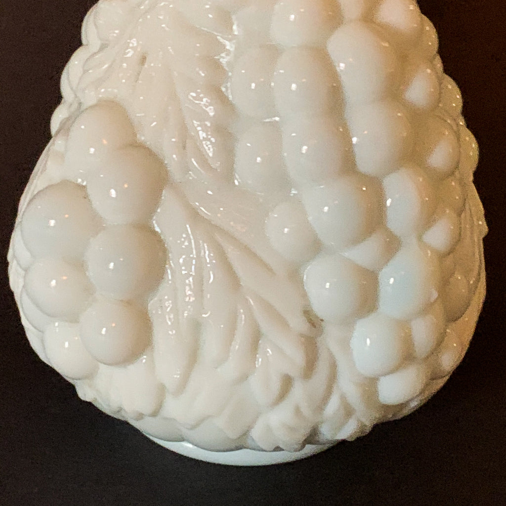 Vintage Milk Glass Grape Decanter