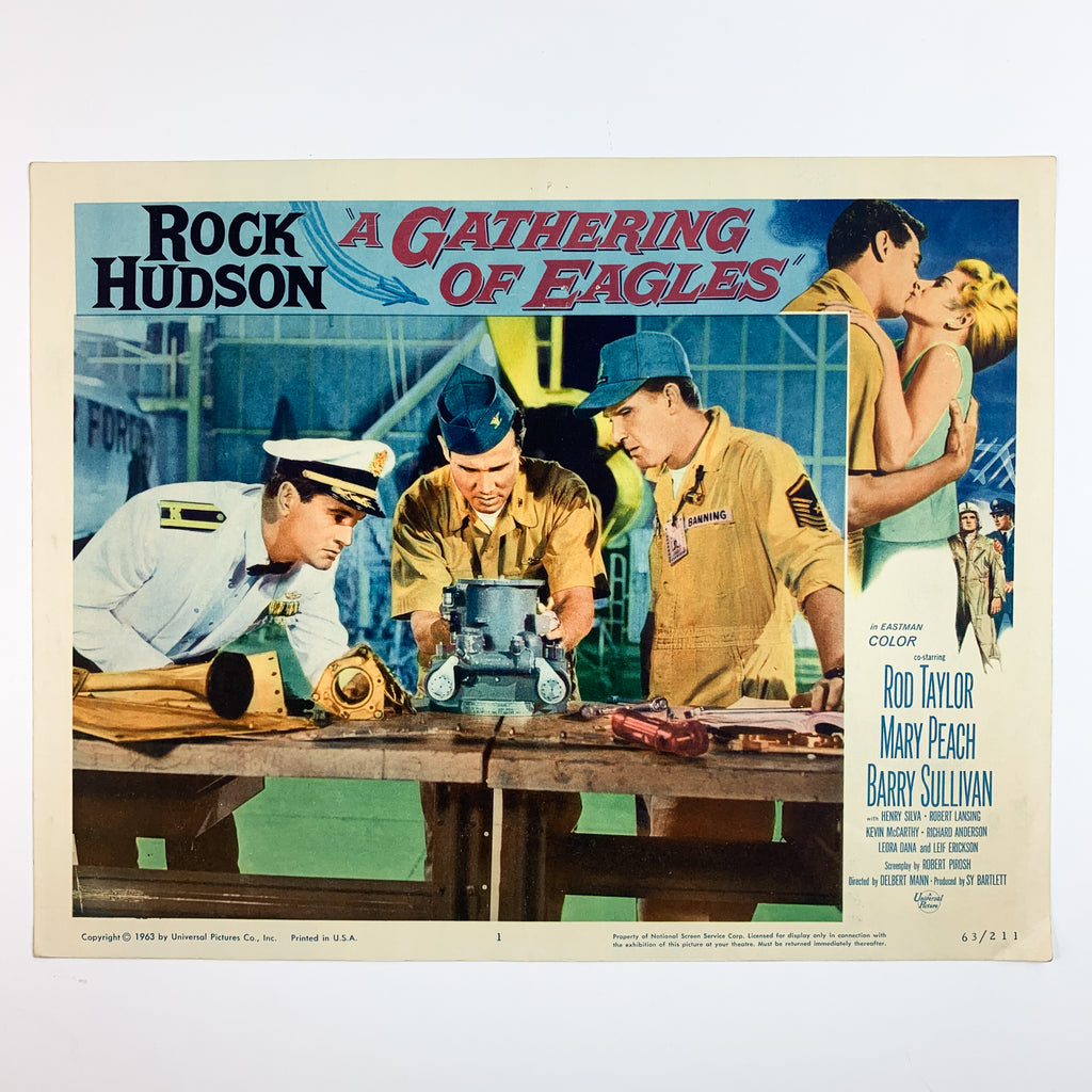 1963 A Gathering Of Eagles Rock Hudson Movie Lobby Card