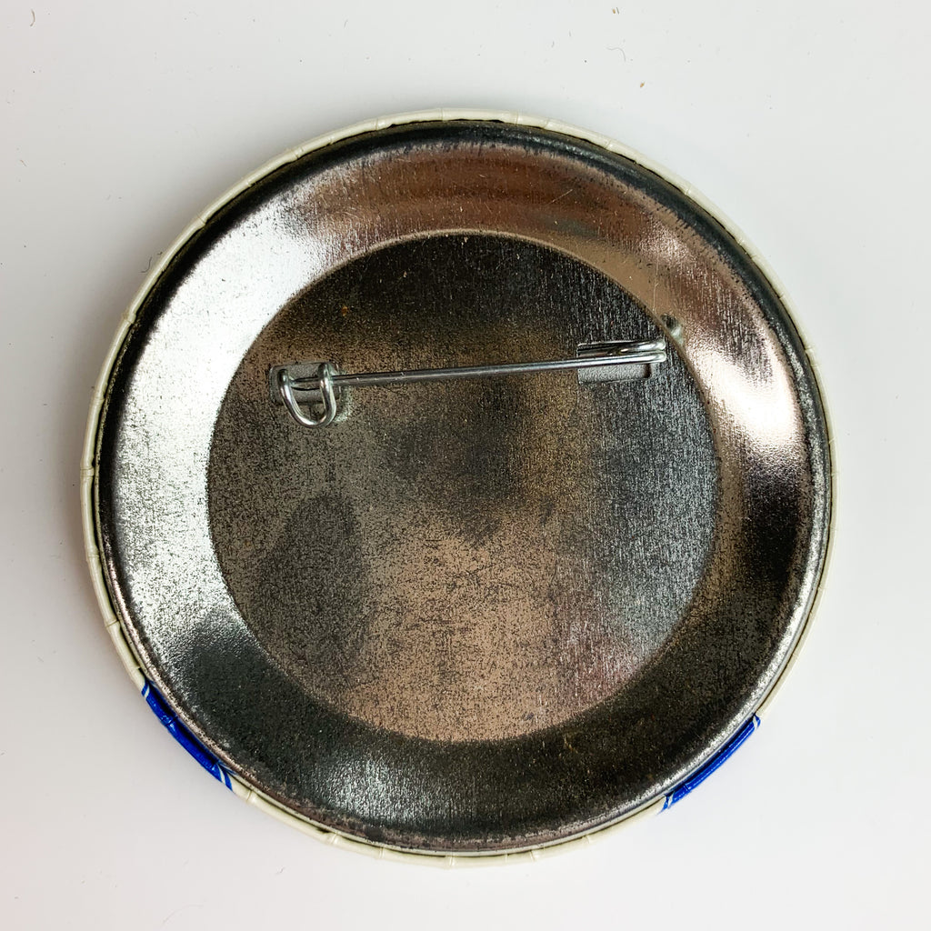 Vintage Loyal Fan PC Week Cat Blue Eyes Computer Pinback Button Pin