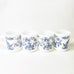 Vintage Glassbake Blue Onion Milk Glass Mugs