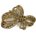 Vintage Rhinestone Round Baguette Bow