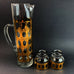 Vintage MCM Culver Antiqua Barware Pitcher & Glasses