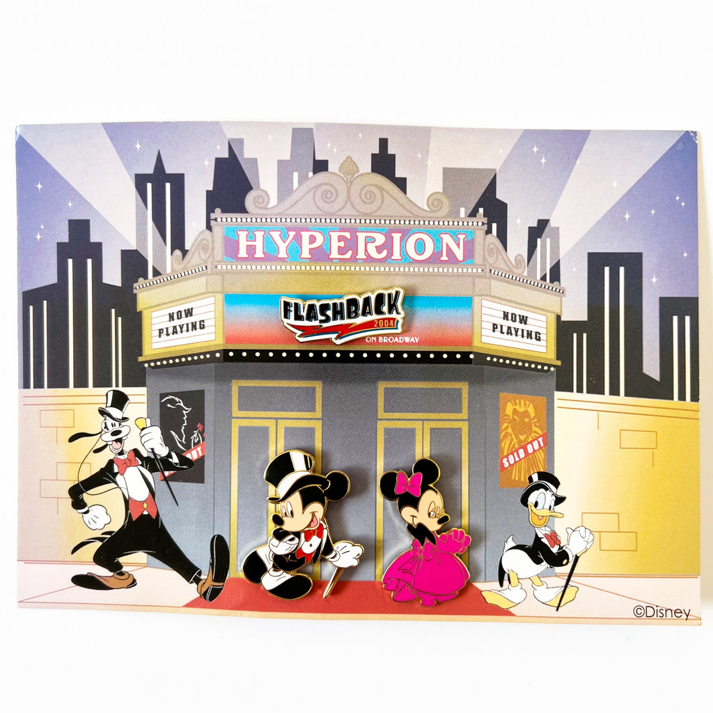 Disney Cast 2004 Hyperion Flashback FAB 4 Mickey And Minnie LE Pin Set