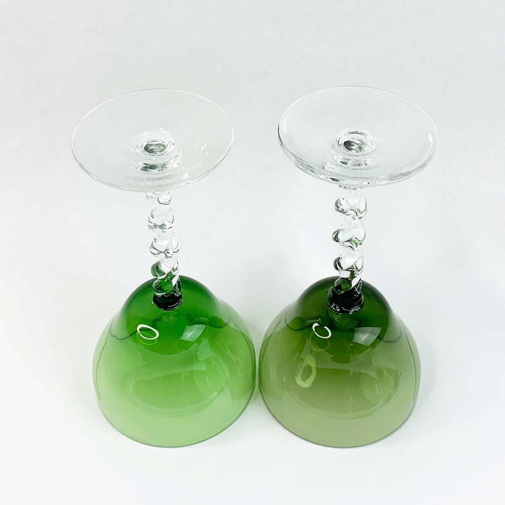 Vintage Champagne Spiral Barware Drinking Glasses