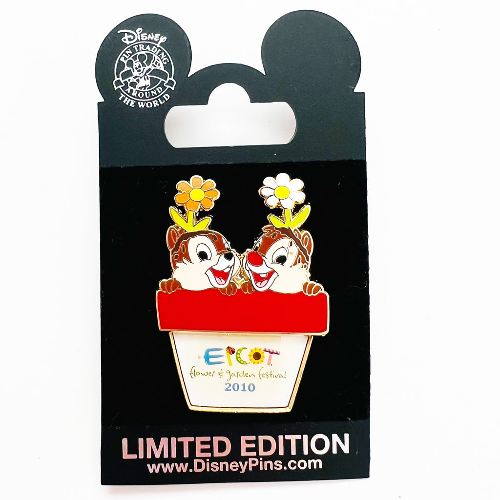 Disney WDW Epcot Flower & Garden Festival 2010 Chip & Dale LE 1000 Pin