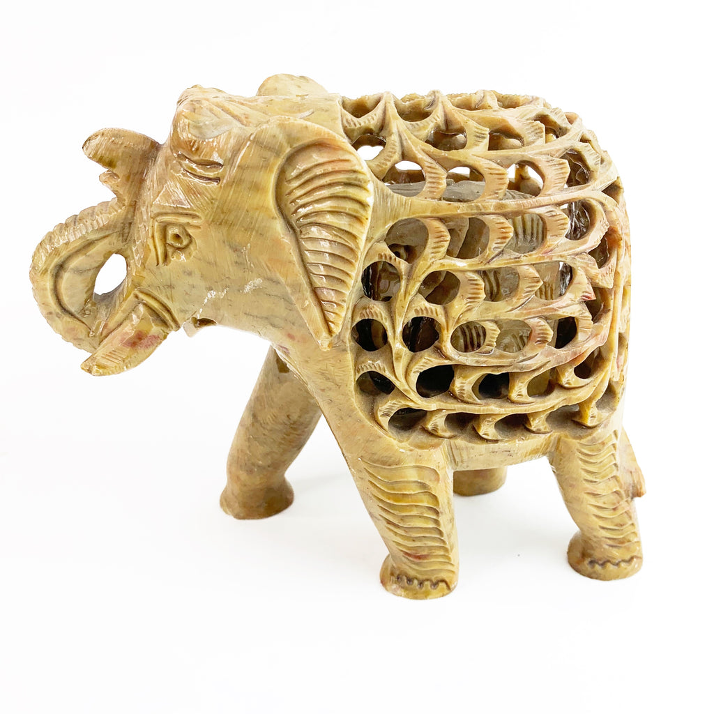 Marble Elephant Hand Carved Natural Stone