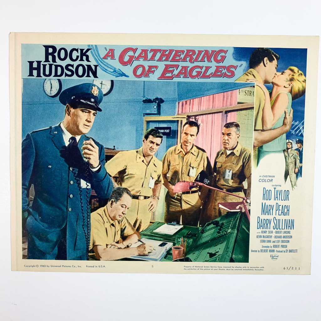 1963 A Gathering Of Eagles Rock Hudson Movie Lobby Card