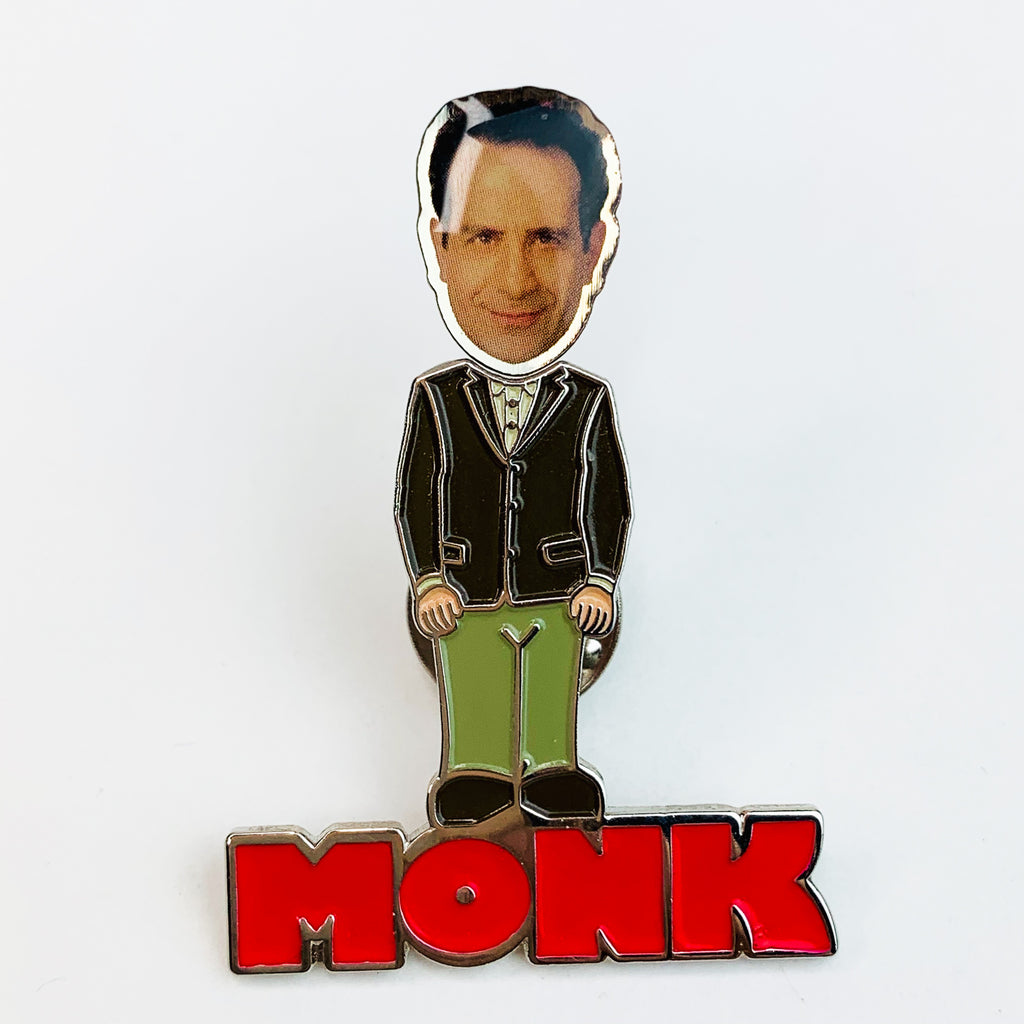 Monk Bobblehead Mr Adrian Monk Lapel Pin