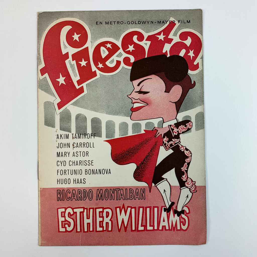 Fiesta Esther Williams Akim Tamiroff Danish Souvenir Movie Program