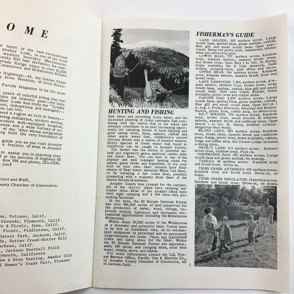 Vintage Amador County Tourist Guide Souvenir Booklet