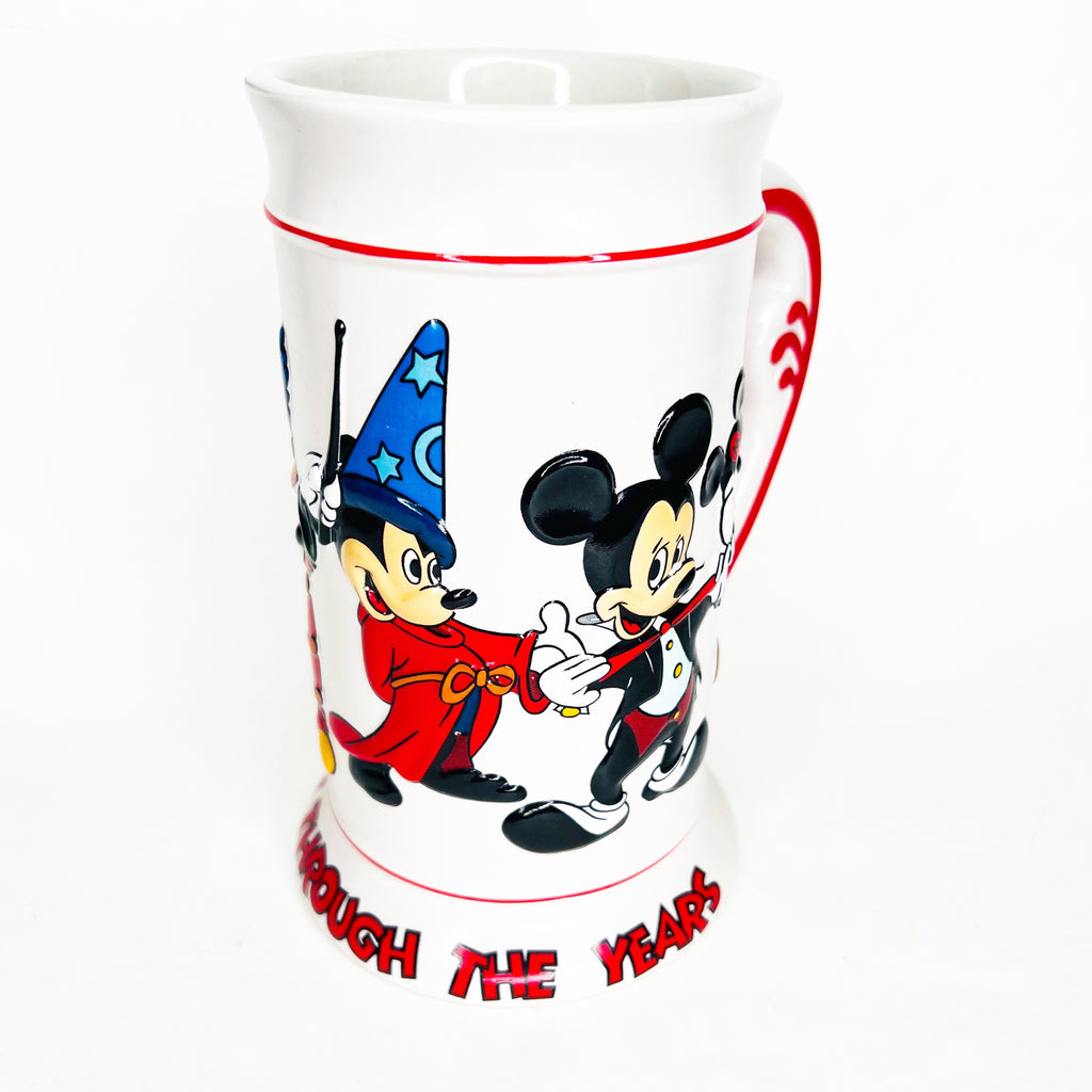 Disney "Mickey Through The Years" Collectible Ceramic Tankard Mickey Mouse Stein Mug