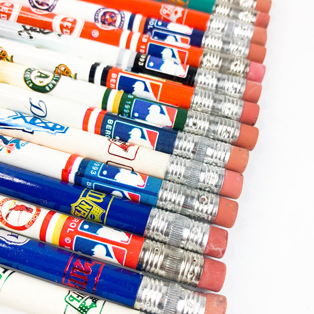 Vintage 1993 Official MLB American League Baseball & NFL Football 36pc Pencils