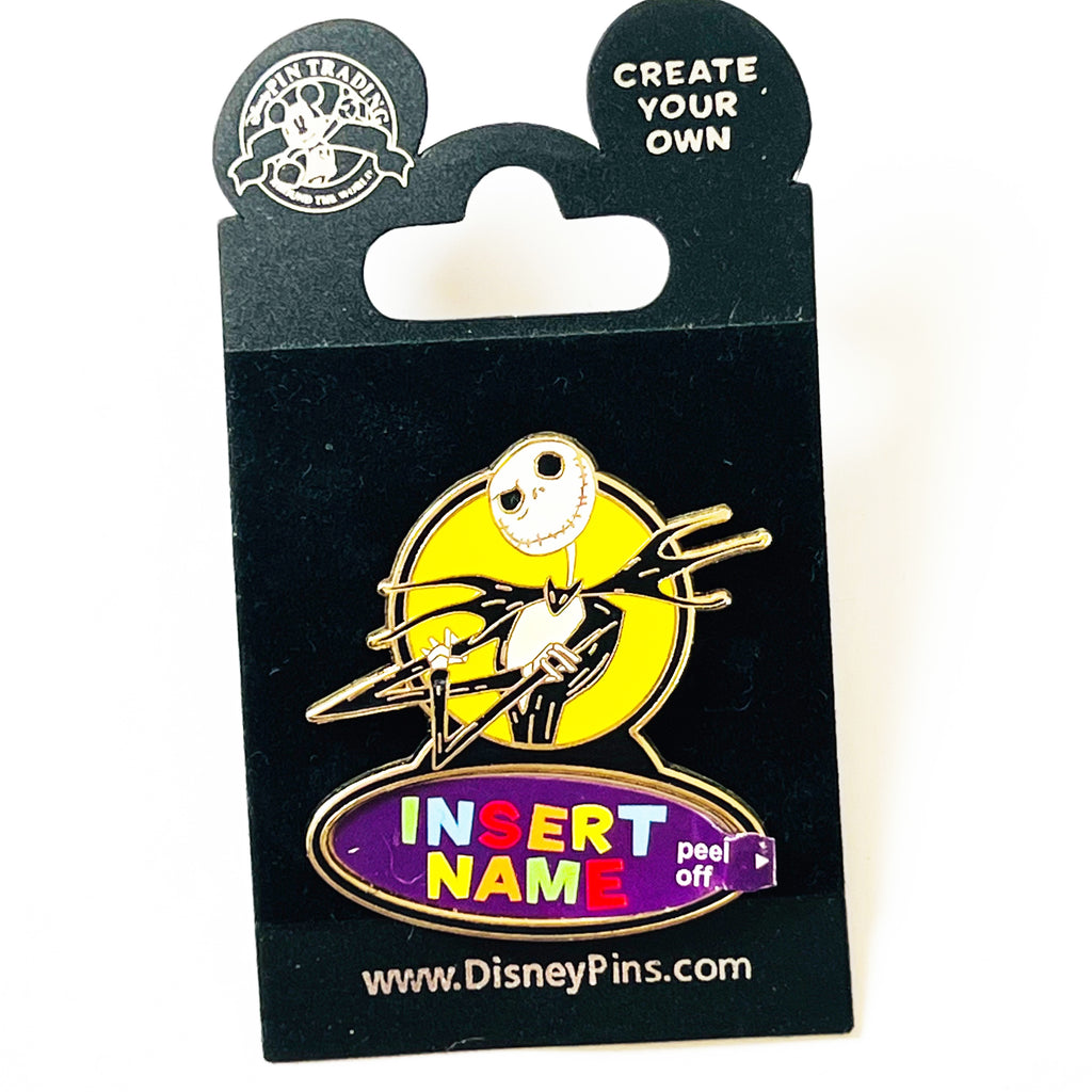 Disney NBC Nightmare Before Christmas Jack Skellington Pin Create Your Own Name Pin