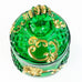 Vintage Riverside Glass Emerald Green Sugar Bowl w/Lid