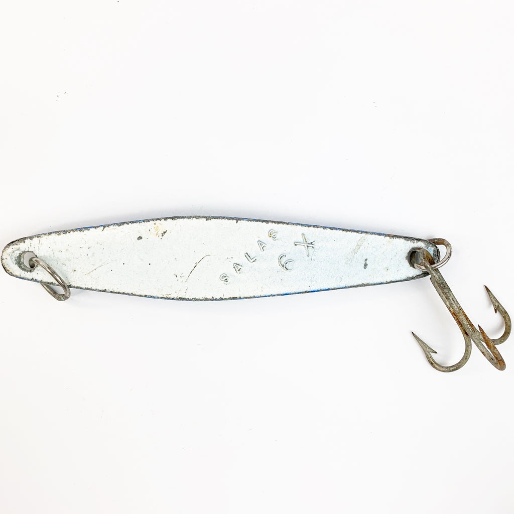 Vintage Metal Saltwater Fishing Salas 6X Blue/ White Lure