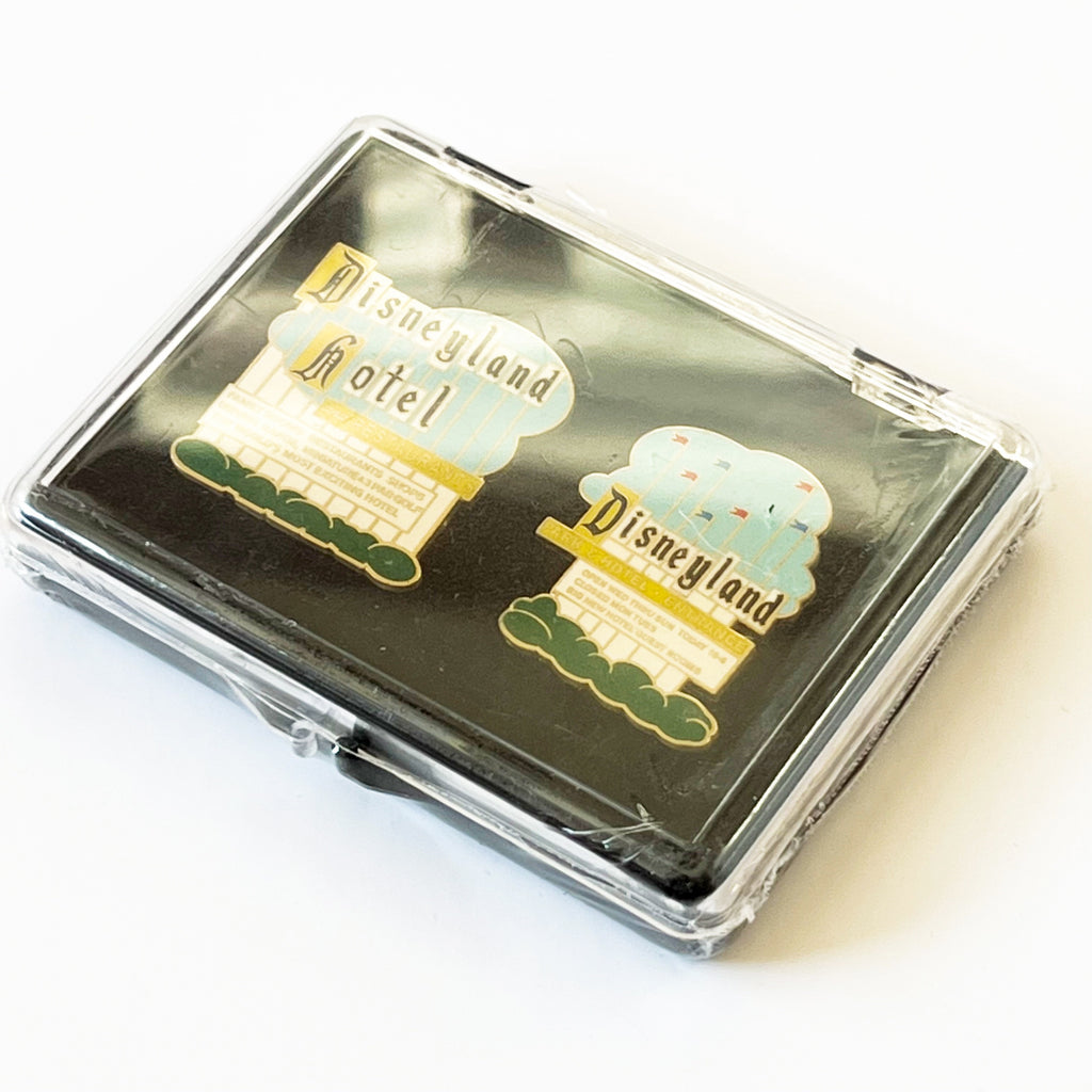 Disney DLR Cast Exclusive Disneyland Marquee & Hotel Sign LE 2 Pin Set