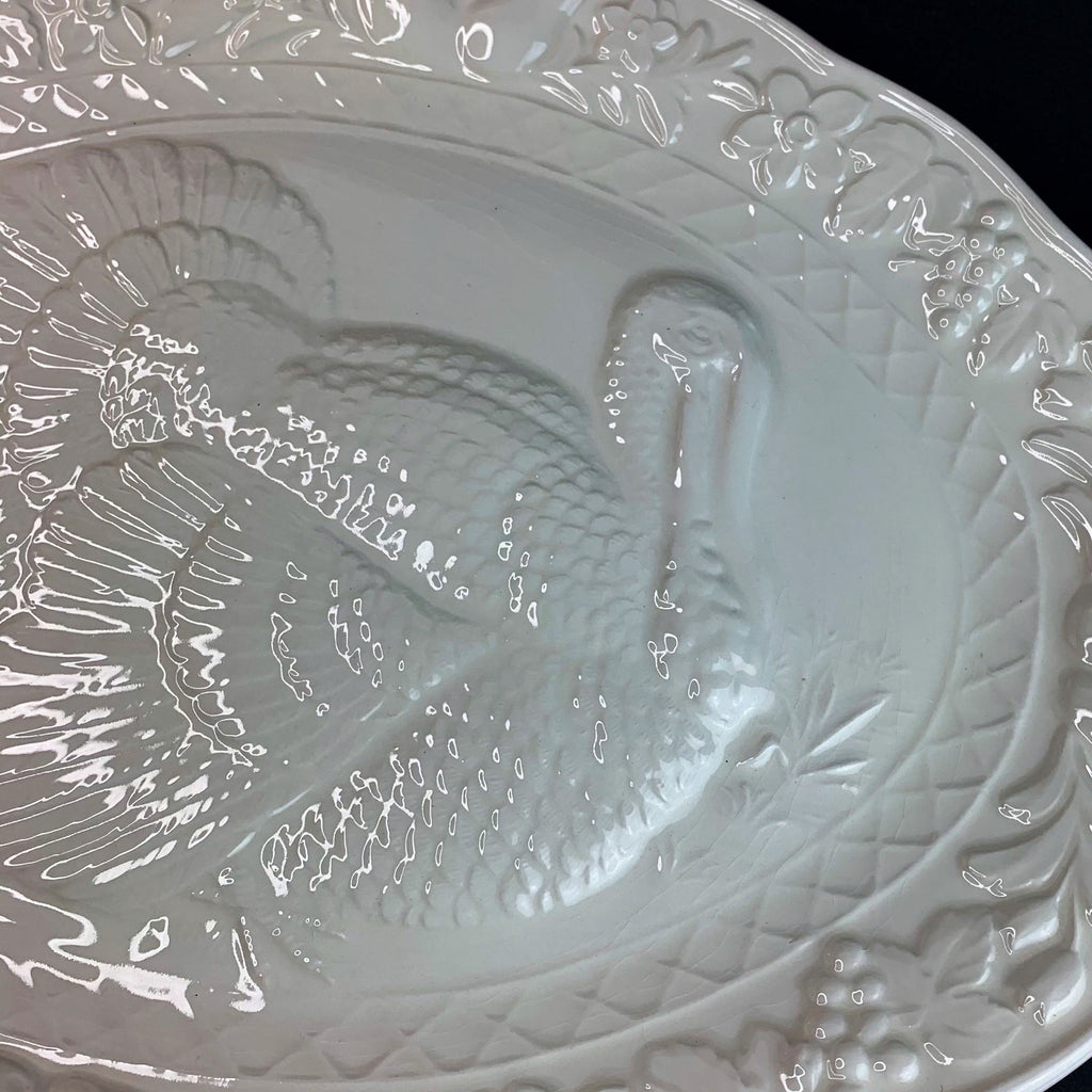 Vintage Ceramic Turkey Serving Tray Platter Japan