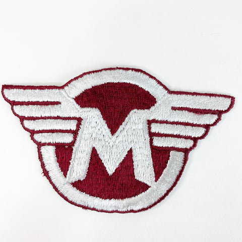 Vintage Letter M Wing Iron On Patch