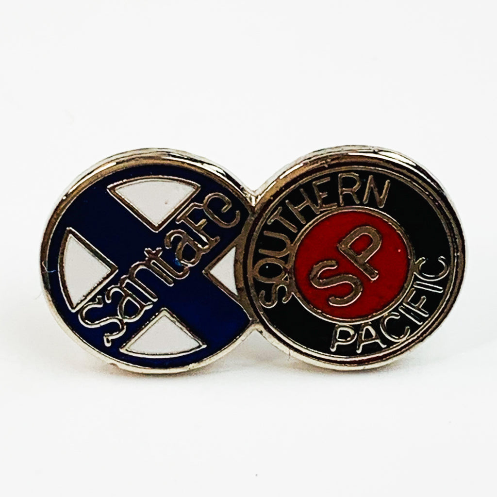 Santa Fe & Southern Pacific Enamel Lapel Hat Pin