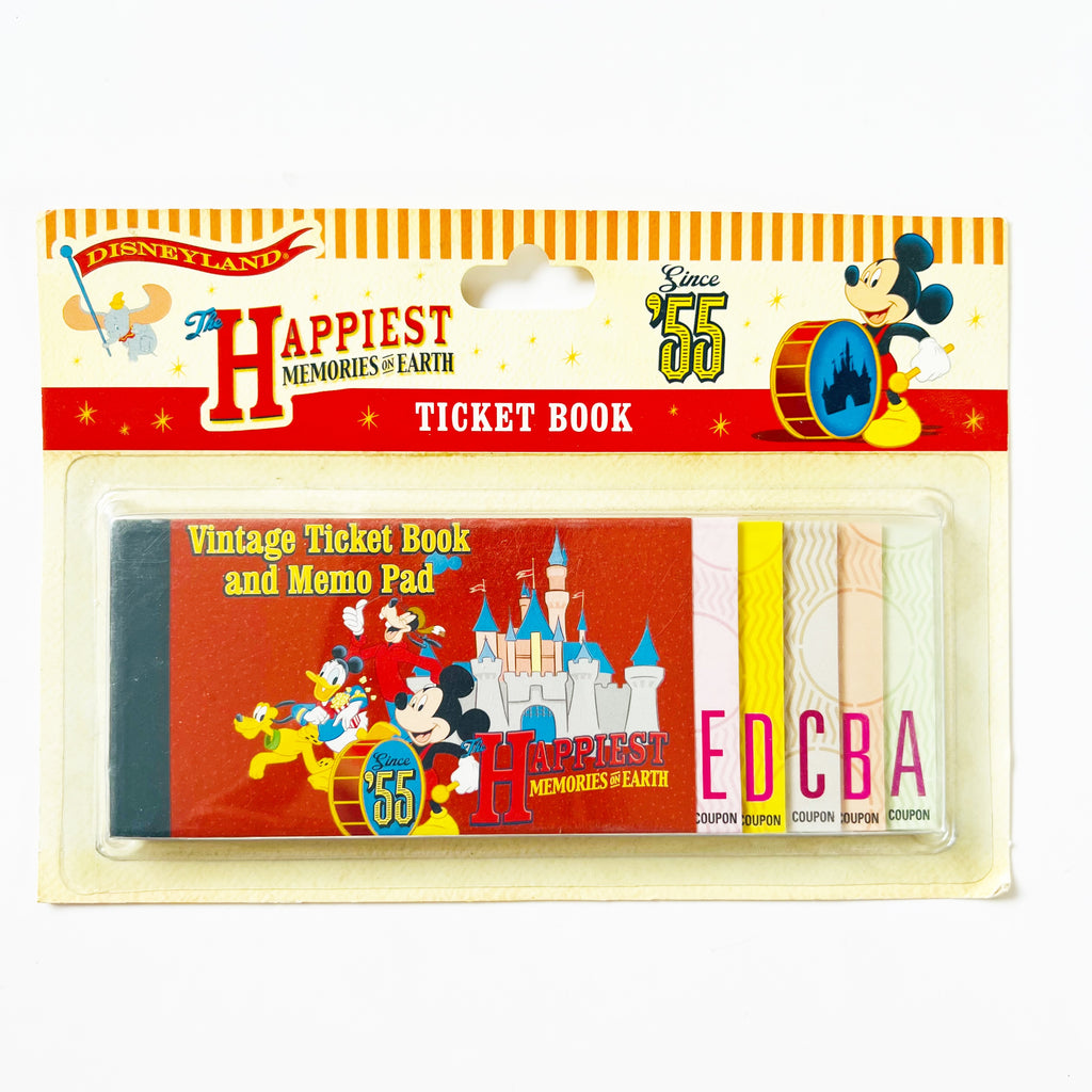 Disneyland 55th Anniversary Vintage Ticket Book Memo Pad Sealed