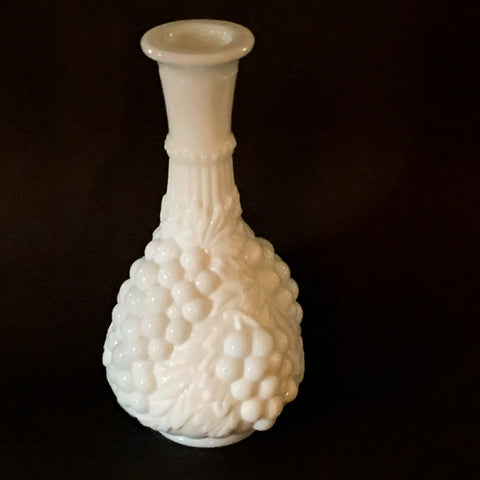 Vintage Milk Glass Grape Decanter
