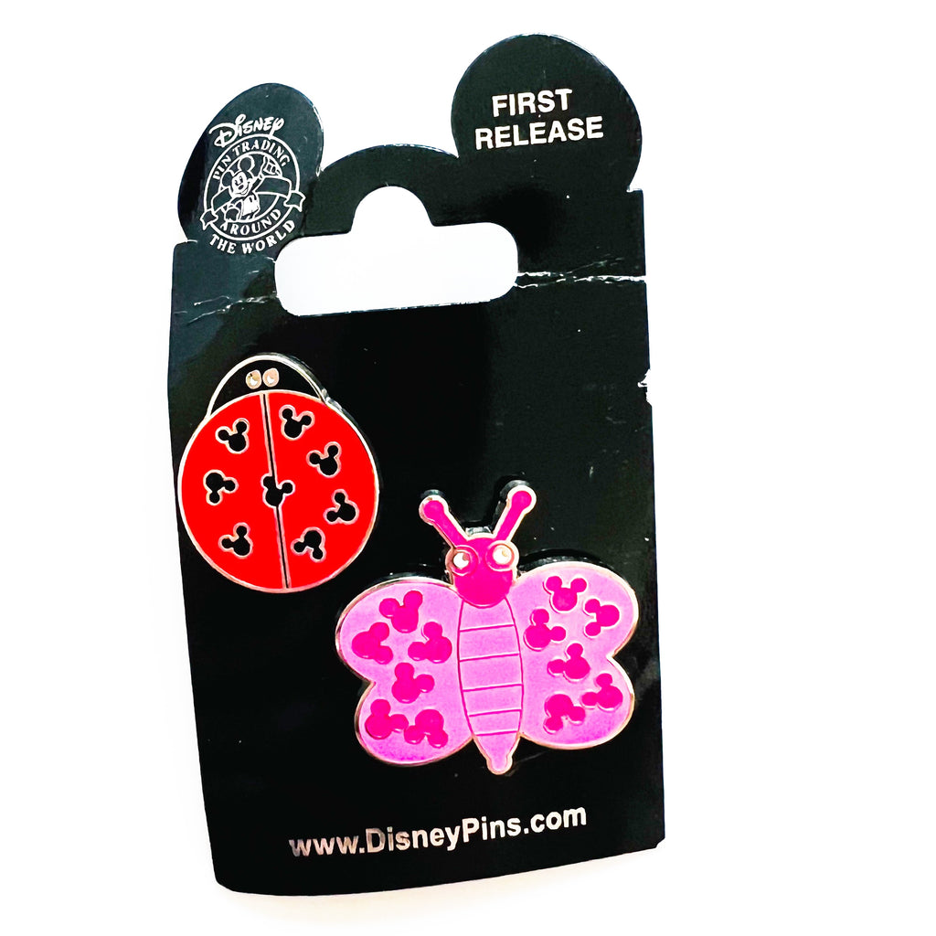 Disney Mickey Mouse Icon Ladybug Butterfly First Release Pin Set