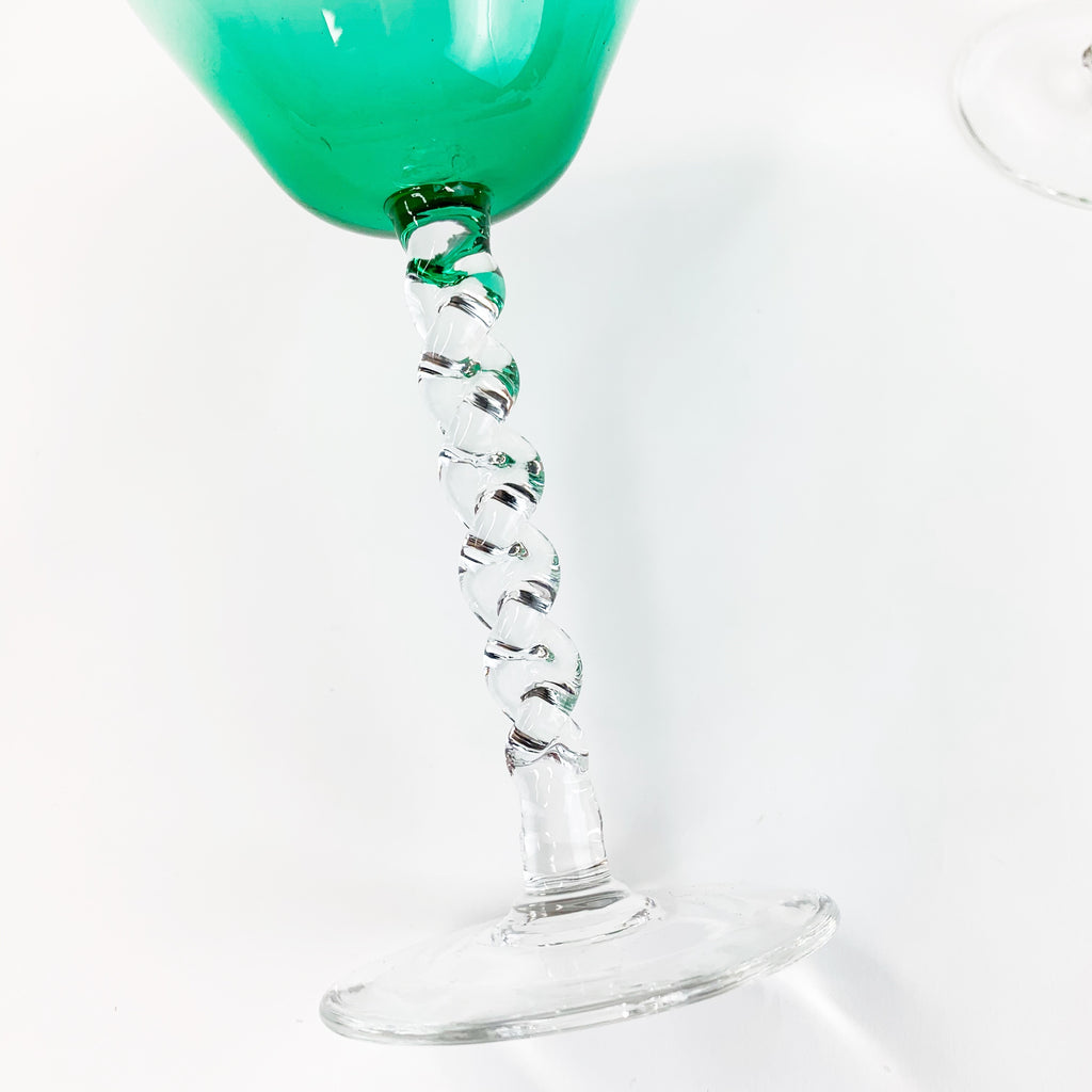 Vintage Champagne Spiral Barware Drinking Glasses