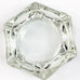 Vintage Clear Heavy Glass Octagon Ashtray