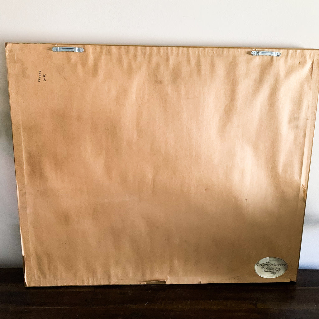 Home Interior Picture Glass Framed Print "Floral Welcome" Pink Gold Designer Series